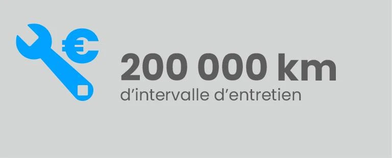 200 000 KM D'INTERVALLE D'ENTRETIEN