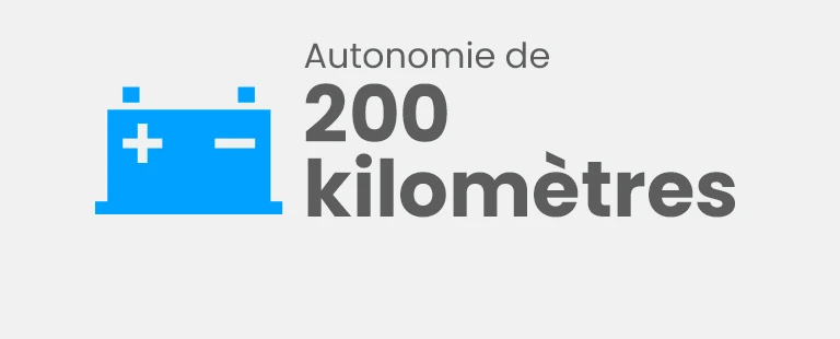 Autonomie de 200 kilomètres
