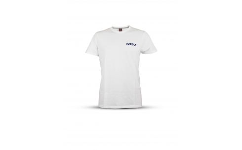 T-shirt taille M, coupe droite, tubulaire ; col côtelé avec Spandex ; bande contrastée renforcée. 100 % jersey de coton - 150 g/m². Couleur : blanc. Unisex.