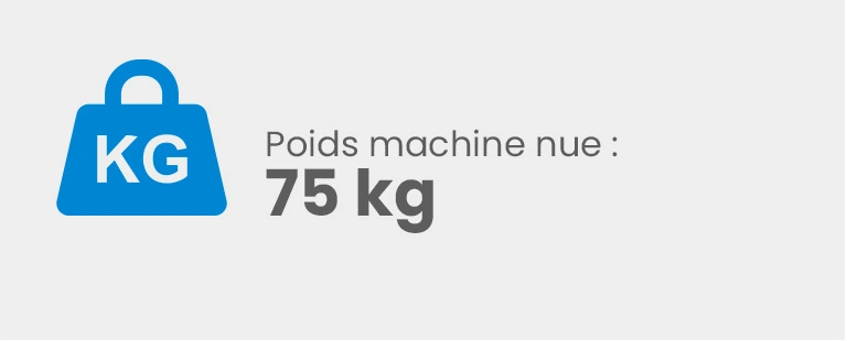 Poids machine nue